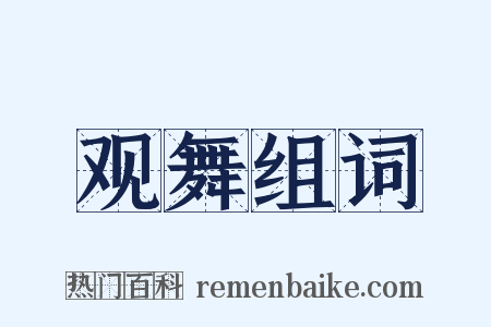 观舞组词是什么意思的图片
